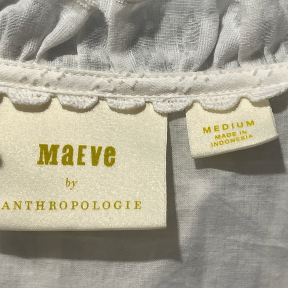 Maeve Elegant White Women's Top - Picture 6 of 7